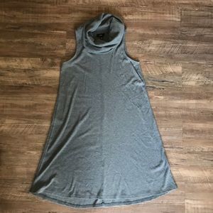 Gray ribbed tank dress